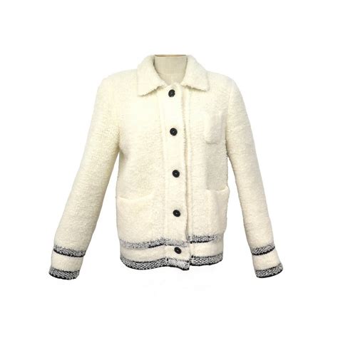 veste pour chasseur cristian dior|Veste Caro Maille molleton de laine mélangée écrue .